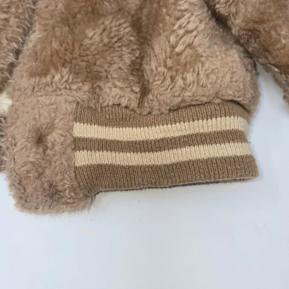 Vintage Boy's Fleece Coat Jacket Size 18 Months All Pro Football Brown Insulated - Picture 8 of 14